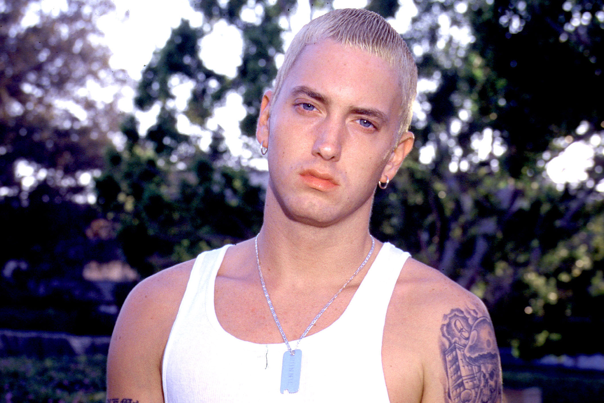 Eminem's long blonde hair in the "The Real Slim Shady" music video - wide 6